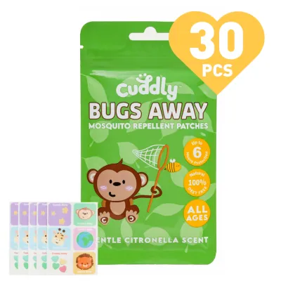 Cuddly Mosquito Patch Citronella Scent Extra-Safe (30 Pcs)