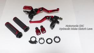 Goofit Bộ bình chứa ly hợp tay cầm bơm Phanh thủy lực điều chỉnh được đòn bẩy ly hợp cái hãm để sửa chữa CNC xe máy