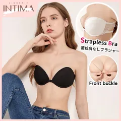 INTIMA Underwire Push Up Invisible Strapless Bra for Women Seamless  Underwear Plain Color Non-slip Backless Bralette Wedding Party Brassiere