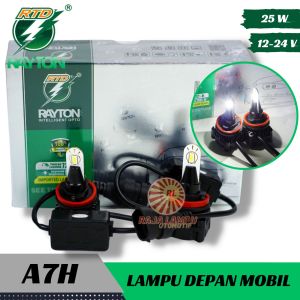 LAMPU UTAMA MOBIL 2 PCS RAYTON 1Set A7H H4 9005 KIPAS RTD LED 25 WATT 12-24V SUPER CAR
