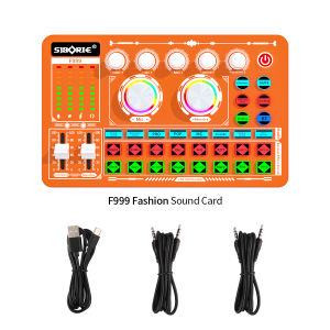 Siborie F999 Fashion Soundcard Bluetooth Audio USB Kartu Suara Eksternal untuk Ponsel dan PC-Live