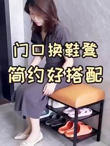 Shoe Stool Bench Shoe Cabinet With Stool Ottoman Shoe Rack With Seat Can Sit Footstool Light Luxury Integrated Pedal