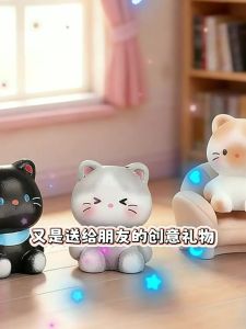 16PCS Mini Resin Cat Figurine Kawaii Kitten Ornament Car Dashboard Decor Desktop Display Gift