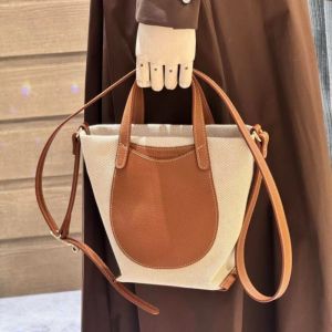 French Longchamp new canvas womens bag everyday commuter bag casual shoulder bag simple bucket bag niche tote bag