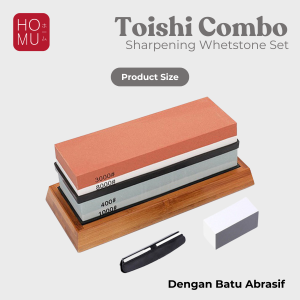 HOMU TOISHI COMBO Paket 6 pcs Set Batu Asah Professional Pengasah Pisau Knife Sharpener Whetstone Grinding Stone 400 1000 3000 8000