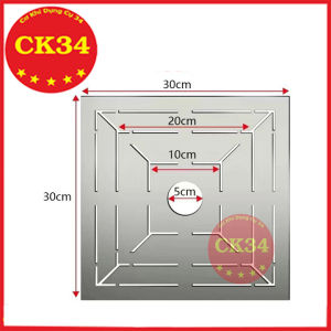 Thước đo cắt gạch ốp lát cống thoát nước bằng INOX tiện dụng