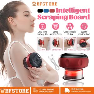 6-gears Adjustable Electric Gua Sha Scrapping Massager Meridian Brush Massager Cupping with Heat Electric Vacuum Suction