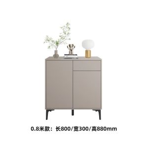 Living Room Side Cabinet Storage Side Cabinet Kitchen Wine Cabinet Stone Plate Sideboard Cabinet Modern Minimalist Solid Wood Tea Cabinet Storage Bucket Cabinet