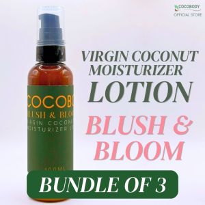 Cocobody Virgin Coconut Moisturizer Lotion Blush & Bloom 100ml COCO VALUE BUNDLE