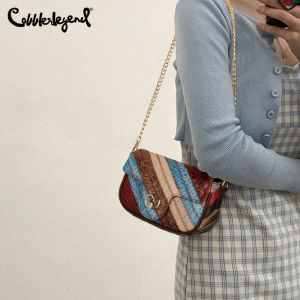 Cobbler Legend Women Cowhide Leather Shoulder Bag Vintage Crossbody Bags Elegant Chain Bag for Ladies Fashion Luxury Purse