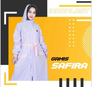 Jas Hujan Gamis Wanita Dewasa Ponco Scotchlight Syari Hijabers MuslimahJumbo Safira