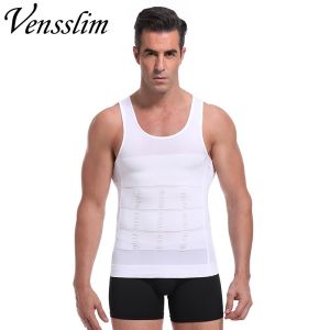 Mens Compression Slimming Body Shaper Vest Tummy Control Elastic Body Shaping ออกกำลังกายเอวเทรนเนอร์หน้าท้อง Weight Loss
