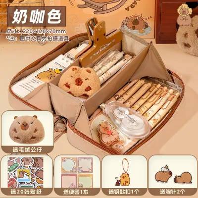 Capybara Pencil Case Large Capacity School Pencil Cases Back To School Pencil Pouch Aesthetic Stationery Kawaii Pencil Box