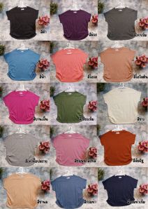 เสื้อครอปคอกลม แขนสั้น(กรุณาอ่านรายละเอียดก่อนสั่งซื้อ) งานผ้าวาฟเฟิลเกรดพรีเมี่ยม