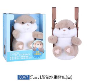 กระเป๋าเป้รูปนากสุดน่ารักพร้อมดีไซน์ลิ้นห้อย ตุ๊กตาผ้าขนนุ่ม ของขวัญสุดสร้างสรรค์สำหรับเด็กผู้หญิง