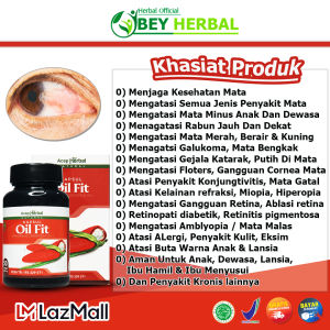 Obat Mata Berlemak Pterigium - Obat Mata Berlemak - Obat Penghilang Selaput Mata Merah Di Mata - Mata Bengkak - Mata Kalazion - Glaukoma - Gejala Katarak - Obat Mata Berlemak Kapsul Bukan Obat Tetes mata - Oil Fit 50 Kapsul Original