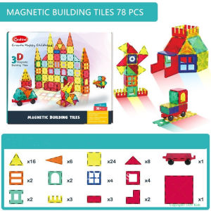 Onshine 3D Magnetic Building Tiles 32/78/108pcs High Quality building blocks for kids