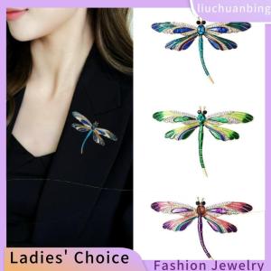 [COD] liuchuanbing Jewellery Exquisite Rhinestone Dragonfly Brooches Elegant Colorful Insect Pins Fashion Party Backpack Decoration Clothes Accessories Gift