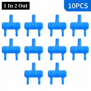 NOBLELYN 10Pcs 2-12 Ways Aquarium Air Splitter Plastic 4/5/8mm Oxygen Gas Diverter Durable Porous Air Pump Adapter for Fish Tank Air Pump Oxygenation