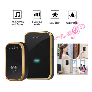 Home DoorBell Waterproof Wireless Doorbell Strong Signal 150M Remote LED Light 4 Levels Volume Smart Home Cordless Doorbell | Gaben Home