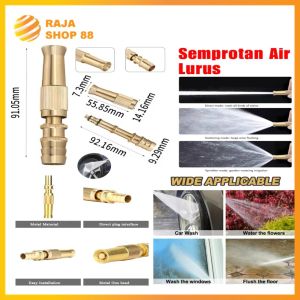 Kepala Semprotan Air Lurus Kuningan Konektor Selang Semprotan Hose Nozzle Kuningan