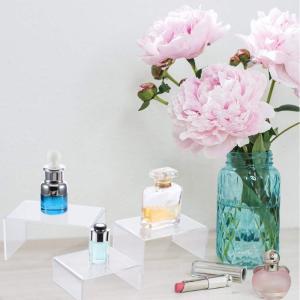 Acrylic hiển thị risers 3 kích thước bước Giá trưng bày bằng Nhựa Acrylic chống ăn mòn rõ ràng gian hàng trưng bày kệ cho hình tự chọn