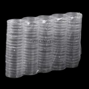 [COD] ZHONGYI0 100Pcs 27mm Coin Holder Capsule Storage Case Display Box Round Display Cases