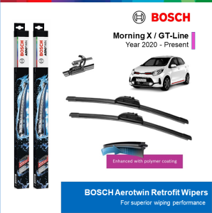 BỘ GẠT MƯA BOSCH AEROTWIN 24" & 14": KIA MORNING X-LINE/ GT-LINE ĐỜI XE 2020 ĐẾN NAY