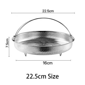 Rổ hấp để nấu ăn thép không gỉ nồi hấp rau Rổ hấp với xử lý Pan Rổ hấp chèn lọc và máy vo gạo máy rửa chén an toàn