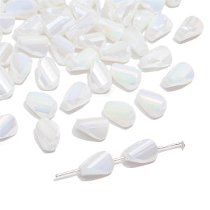 ลูกปัดสเปเซอร์หลวม10ชิ้น/ถุง6X9มม. หลากสีเครื่องประดับลูกปัดแก้วสำหรับสร้อยข้อมือสร้อยคอต่างหูอัญมณีทำมือแบบ DIY