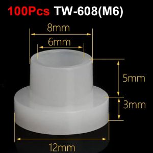 ALLLUCK 100Pcs Nhựa Nylon Ron đệm nylon hình chữ T Bậc thang chữ T M3-M20 Miếng đệm cách điện Bền bỉ Lõm Lồi Bảo vệ ren vít để bảo vệ cách điện cho ốc vít