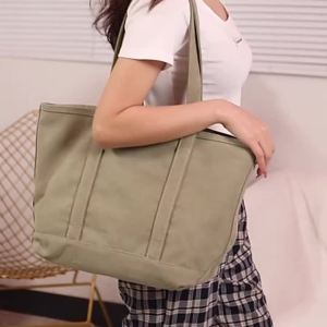 Cross-border large-capacity casual tote bag Japanese-style canvas bag womens shoulder canvas bag handbag womens casual large bag