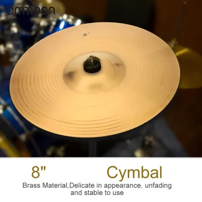 Ammoon Xixian IRIN Brass 8in Cymbal Cho Bộ trống Sáng Sắc Nét Âm Thanh Vàng Kết Thúc 207G