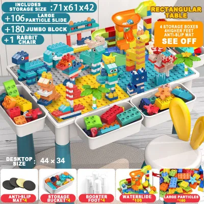Kids Multifunction Building Block Table Kids Multifunction Lego Building Blocks Table LARGE Building blocks Multi Function Table 儿童积木