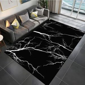 15 Size 3D Lightning Stripes Area Rug Carpet for Living Room Bedroom Home Sofa Decoration Kids Non-slip Floor Mat Gaming Gifts.