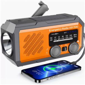 MLADEN Emergency Radio Hand Crank Solar Multifunctional Radio with Flashlight 2000mah Generator Portable Power Bank Outdoor