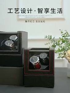< CÓ PHIẾU BÁO HÀNH CHÍNH HÃNG > SALE HOT Hộp lên cót cho đồng hồ cơ mẫu 2 xoay vỏ da Pu màu đen
