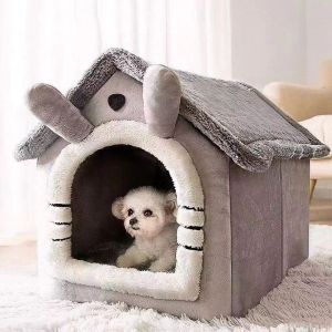 Cozy Plush Cat Bed House - Soft Plush Pet Bed for Cats Multiple Colors New