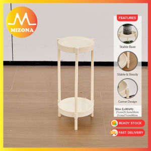 MIZONA Durable Plastic Multitier Flower Pot Stand For Indoor Living Room Or Outdoor Balcony Rak Pasu Bunga