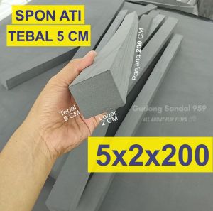 SPON ATI / BUSA ATI / SPON EVA TEBAL 5 CM WARNA HITAM LEBAR 2 CM X PANJANG 200 CM