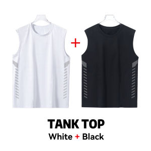 FICOOLBuy 1 Get 1  Mens Quick-Dry Sleeveless Tank Top - Breathable Quick Drying Elastic Comfortable Athletic Gym Shirt for Workout & Sports