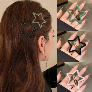 Colorful Y2K Star BB Hair Clips Women Grils Cute Large Metal Star Hairpins Side Barrettes Hair Grip Hair Accessories