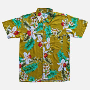 Floral Shirt - Kemeja Pantai Pria Santai | Rocket Bali Ravenala Navy