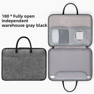 XENMART 13-16inch Laptop Sleeve Case Premium Suede Waterproof Tablet Protective Pouch Smooth Zipper Laptop Bag Briefcase