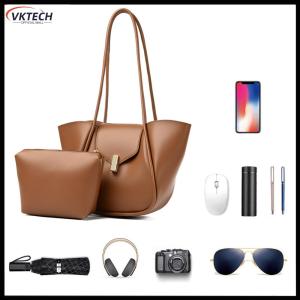 【Vktech】Womens Big PU Leather Cross Body Bag for Casual Shopping and Travel Durable Shoulder Bag in Classic Colors【1-3 days Delivery】