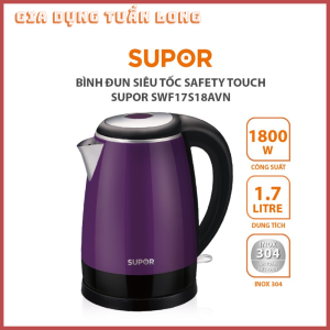 Ấm Siêu Tốc Inox 304 Supor SWF17S18AVN Ấm Siêu Tốc Supor 15S06 Đỏ 1.5 Lít Hàng Chính Hãng Bảo Hành 1 Năm