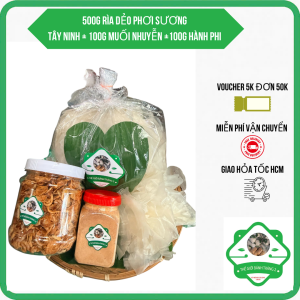 COMBO 500GR RÌA PHƠI SƯƠNG+ 100GR MUỐI NHUYỄN+ 100GR HÀNH PHI SIÊU NGON