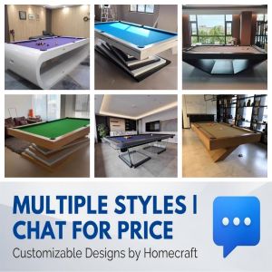 Luxury Designer Billiard Table Professional 7/8/9 Feet Pool Table Bespoke Modern Pool Table Customize Size Color Singapore Home Entertainment