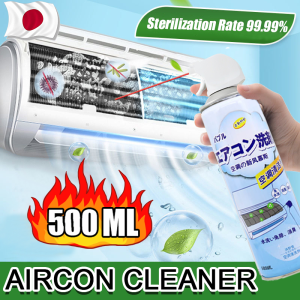 Home Aircon Cleaner 500ML Aircon Cleaner Spray Foam Aircon Cleaner Spray Aircon Cleaning Air Conditioner Cleaner Air Conditioner Cleaning Spray A/C Aircon Foam Cleaner for Air Con Dust Freeze. Suitable for Split Type Car Aircon Window Centralized