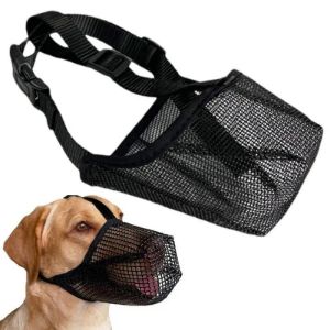 Pet Dog Muzzles Adjustable Breathable Dog Mouth Cover Anti Bark Bite Mesh Dogs Mouth Muzzle Dog Mask